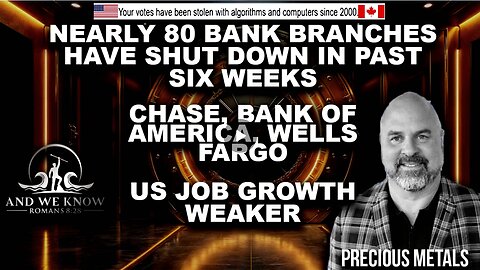 9.14.25: Nearly 80 banks shut down in past 6 weeks, US JOB Growth weakens, Pray!