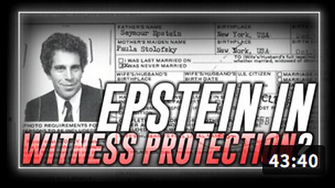 Deep State Staged Jeffrey Epstein's Death To Put Him In A Secret Witness Protection