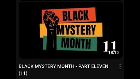 BLACK MYSTERY MONTH - PART ELEVEN (11) - JAN 2025
