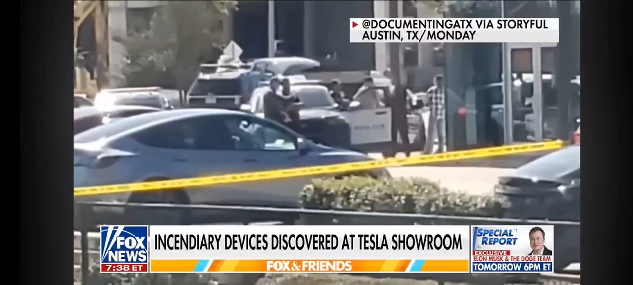 Bomb in Tesla showroom. AOC can't answer a simple question. Avoids it!!