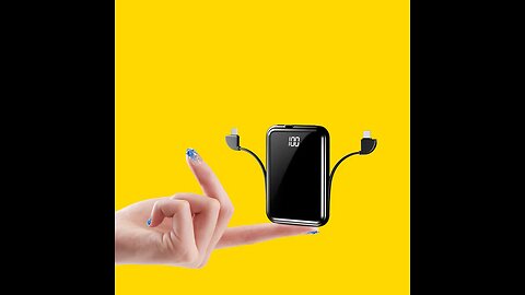 8000mAh Thinner & Lighter Than Ever Power Bank with Concealable Cables