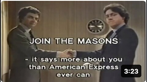 "1980 Not the Nine O'Clock News 'The Apology, Freemasons Skit' with Rowan Atkinson, 'Illuminati'"