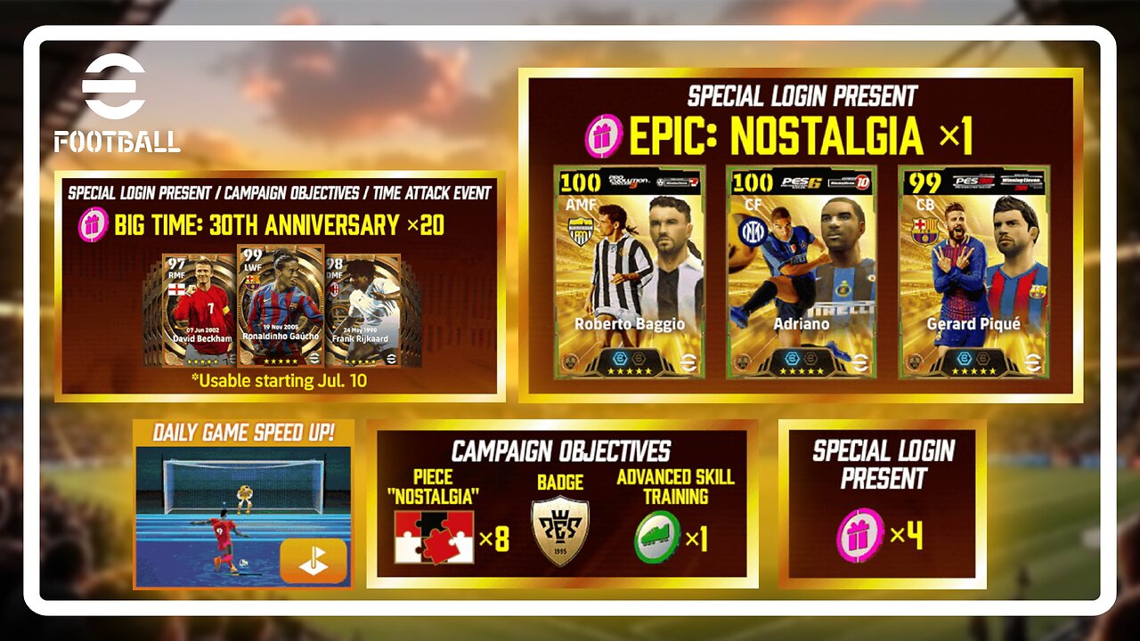 Everything About The New eFootball Nostalgia Campaign & Retro Players | eFootball | Update