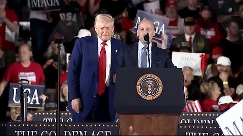 Stephen Miller Speaks At Trump Rally