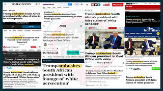 💩 The Pathetic Fake News Media Had a New Word They Puked Out in Unison After Trump Kicked the South African Presidents Butt! 🤢