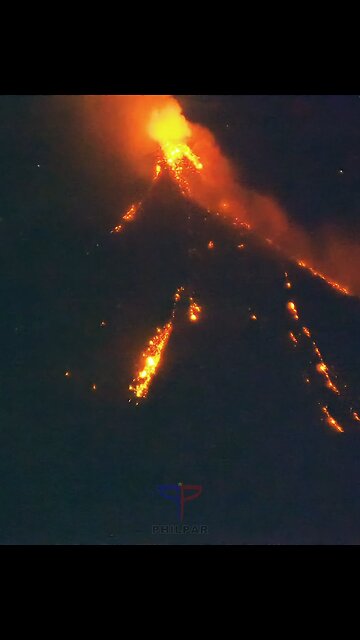 Mayon Volcano Lava Glow Today