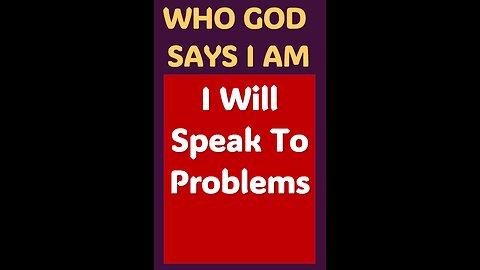I WILL SPEAK TO PROBLEMS #wordofgod #Jesus #speak #God #strong #fight #trouble #problems #disease