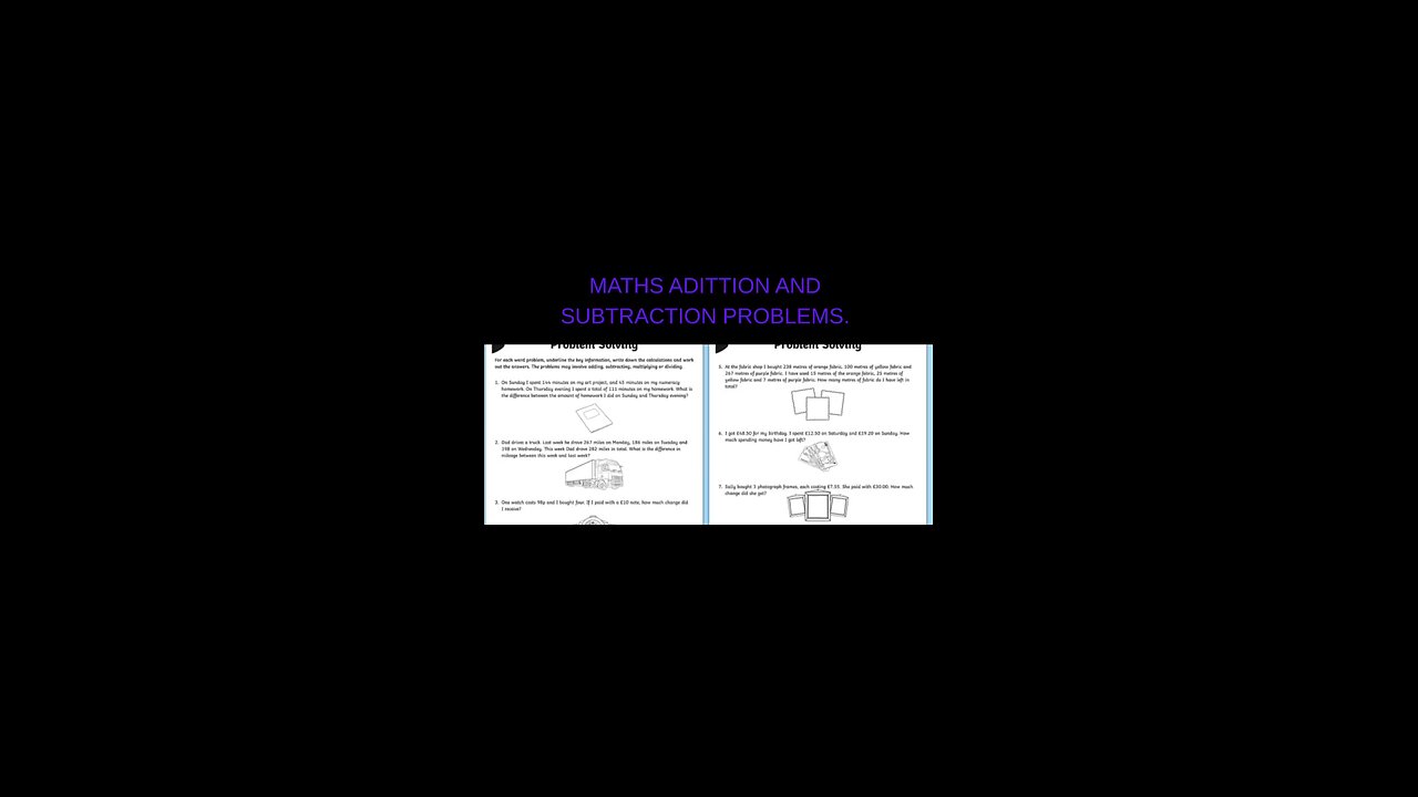 maths addition and subtraction problems