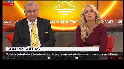 Shocking moment Eamonn Holmes falls off his chair live on GB News