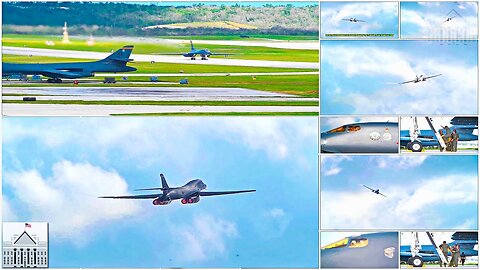 US Air Force Bombers on Guam! Preparing for Takeoff from Andersen AFB