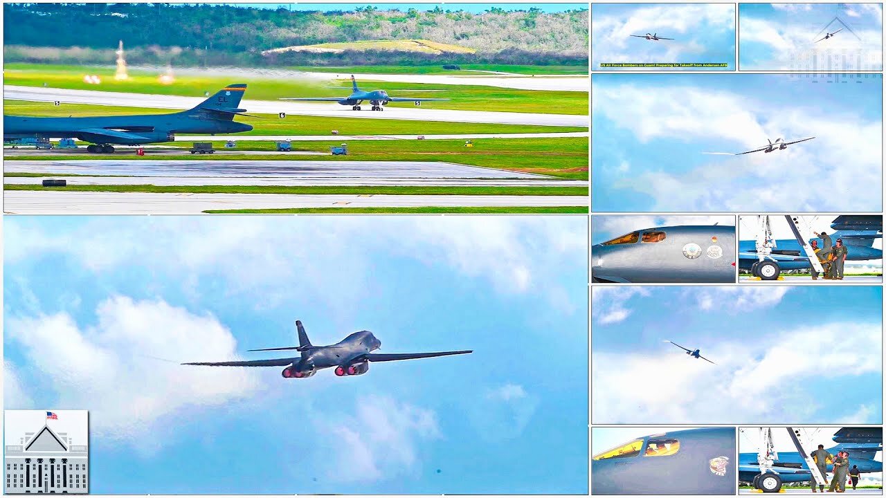 US Air Force Bombers on Guam! Preparing for Takeoff from Andersen AFB