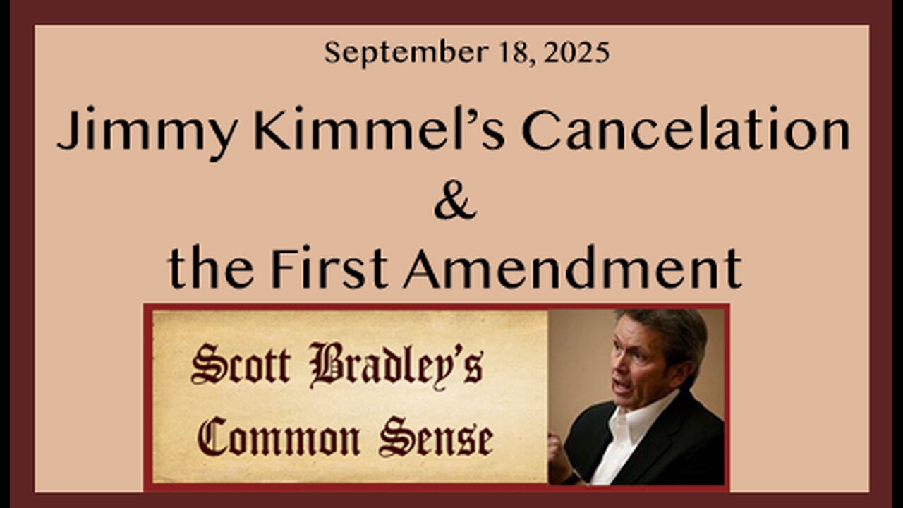 Jimmy Kimmel's Cancelation & the First Amendment