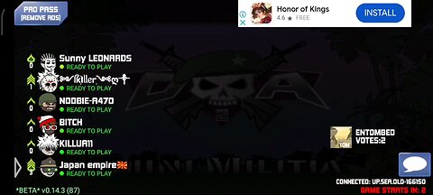 Mini militia difficult match with pro player