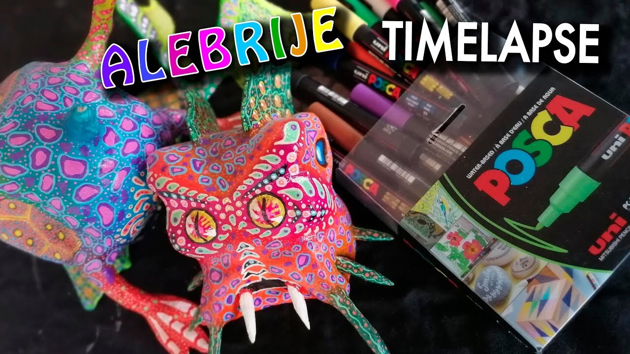 Timelapse: How We Painted an Alebrije with POSCA Acrylic Paint Markers