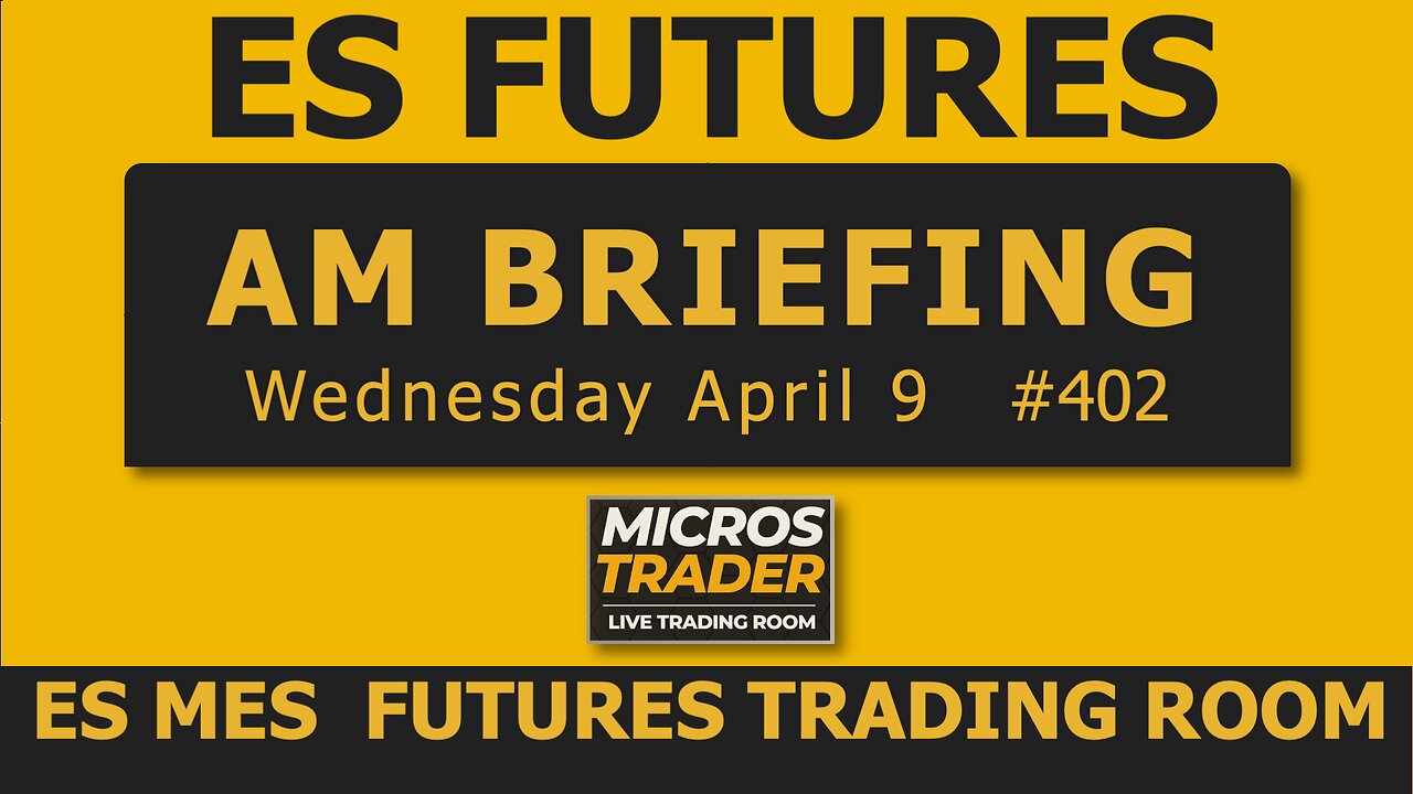 Wed ES MES Technical Analysis, Tips, Key Levels, Trading Room, & Scalping System 04/09/2025