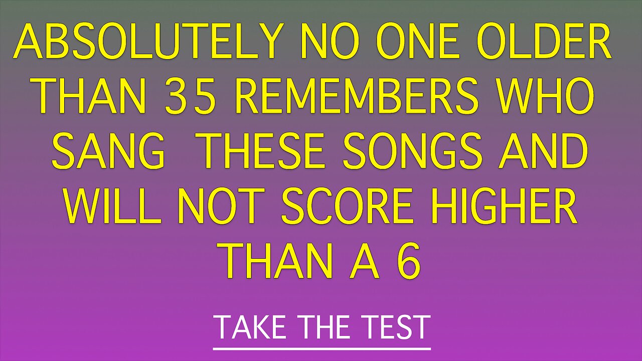 Who sang these songs?