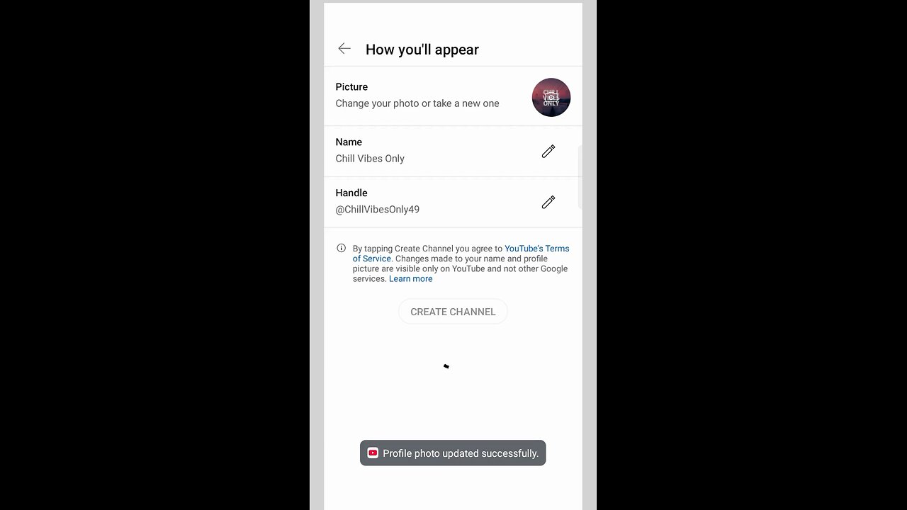 How to create a YouTube channel in Mobile