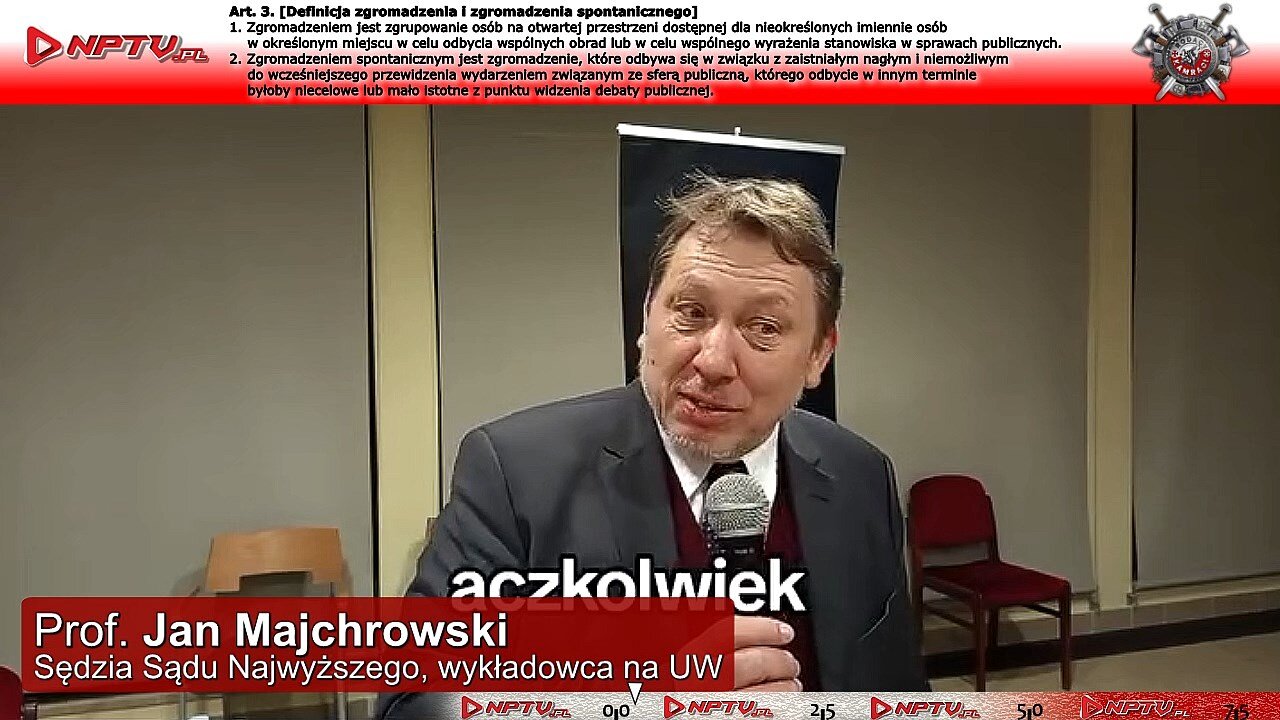 Manifestacja to kontrowersje! Sędzia Sądu Najwyższego, Prof. Jan Majchrowski.