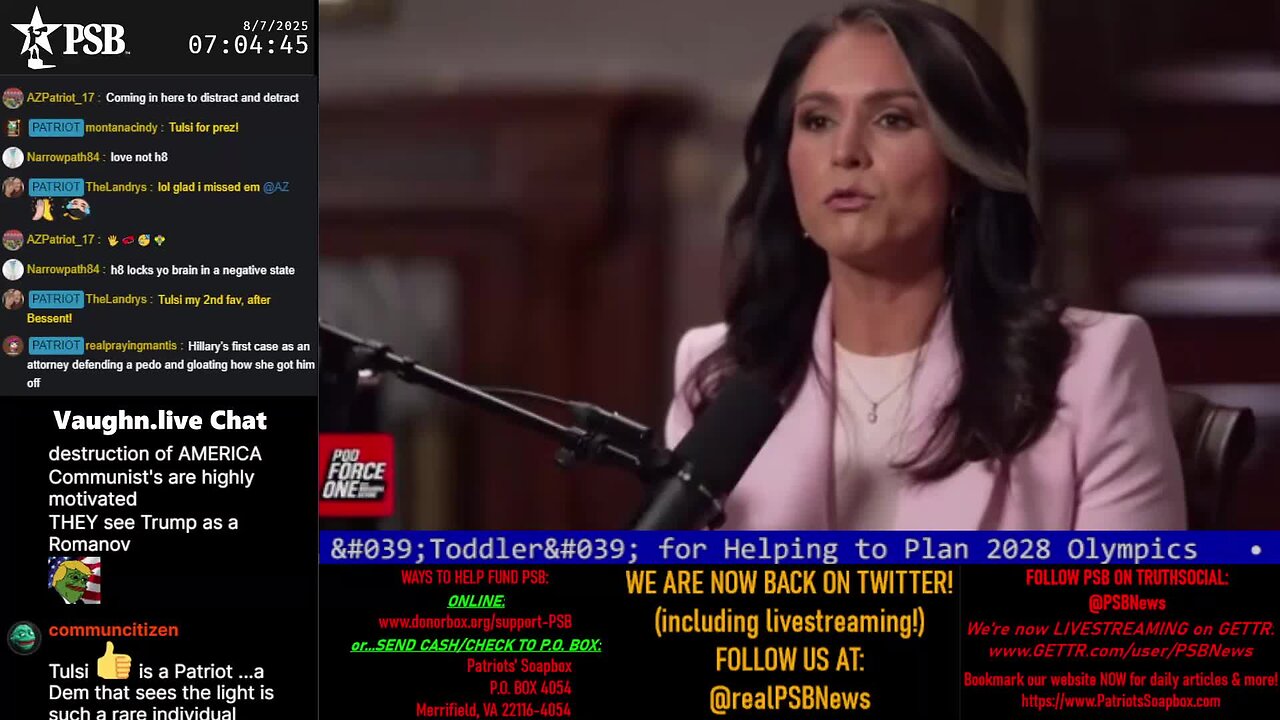 2025-08-07 07:00 EDT - Patriots Soapbox AM: with MykelJaye