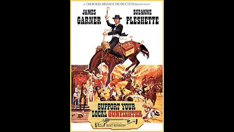 Burt Kennedy's Support Your Local Gunfighter, Western 1971. James Garner, Suzanne Pleshette, Harry Morgan, Jack Elam, John Dehner, Marie Windsor, Joan Blondell, Kathleen Freeman, Ellen Corby, Chuck Connors, Pedro Gonzalez Gonzalez, Ben Cooper