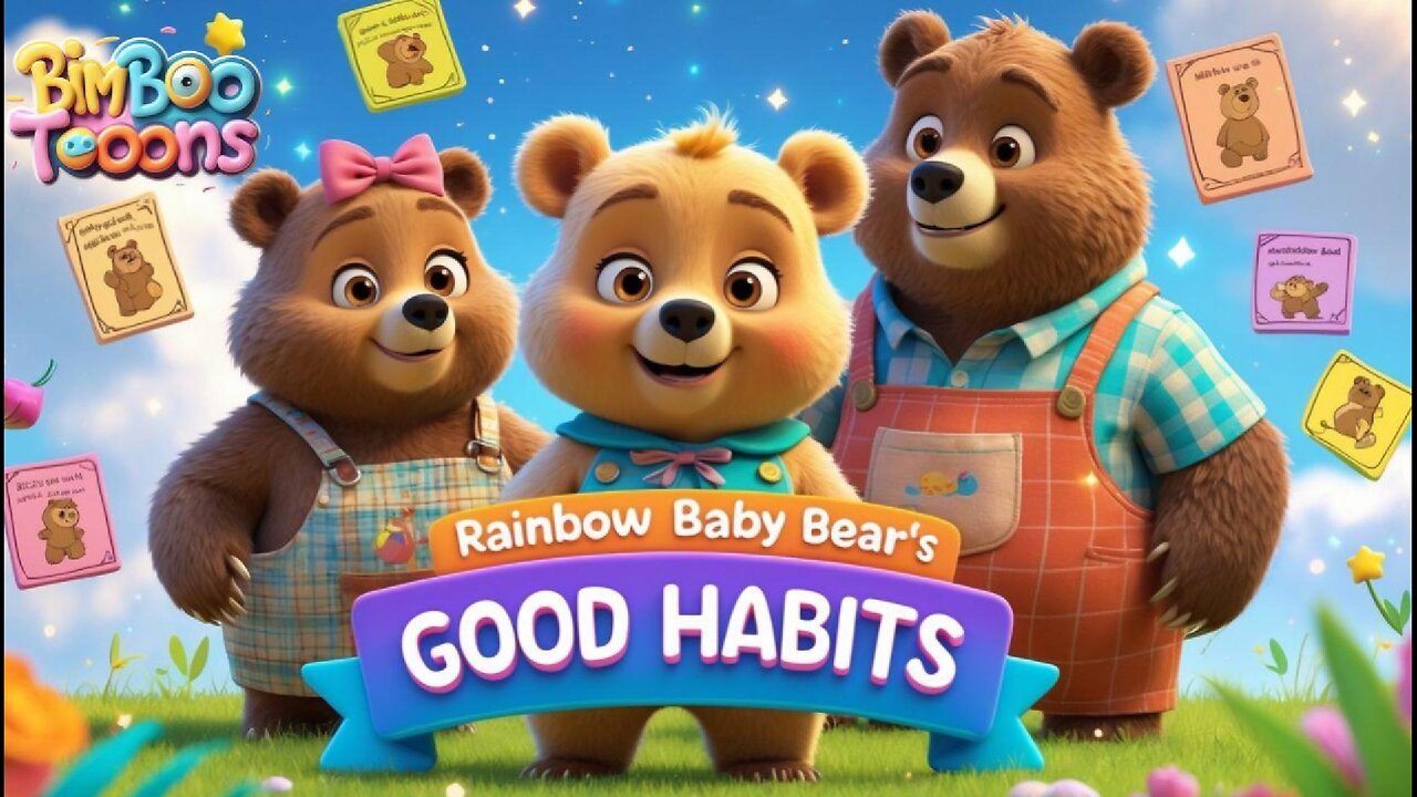 🌈🐻 Rainbow Baby Bear’s Good Habits Song | Fun Learning for Kids | nursery rhymes | kids songs 🐻🌈