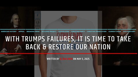 With Trump's Failures, It Is Time To Take Back & Restore Our Nation