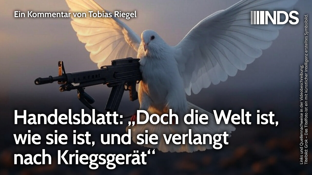 Handelsblatt: „Doch die Welt ist, wie sie ist, und sie verlangt nach Kriegsgerät“ | T. Riegel NDS