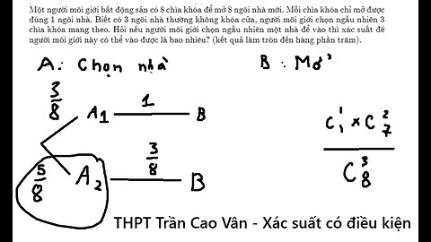 Một người môi giới bất động sản có 8 chìa khóa để mở 8 ngôi nhà mới. Mỗi chìa khóa