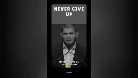 Giving up is a choice