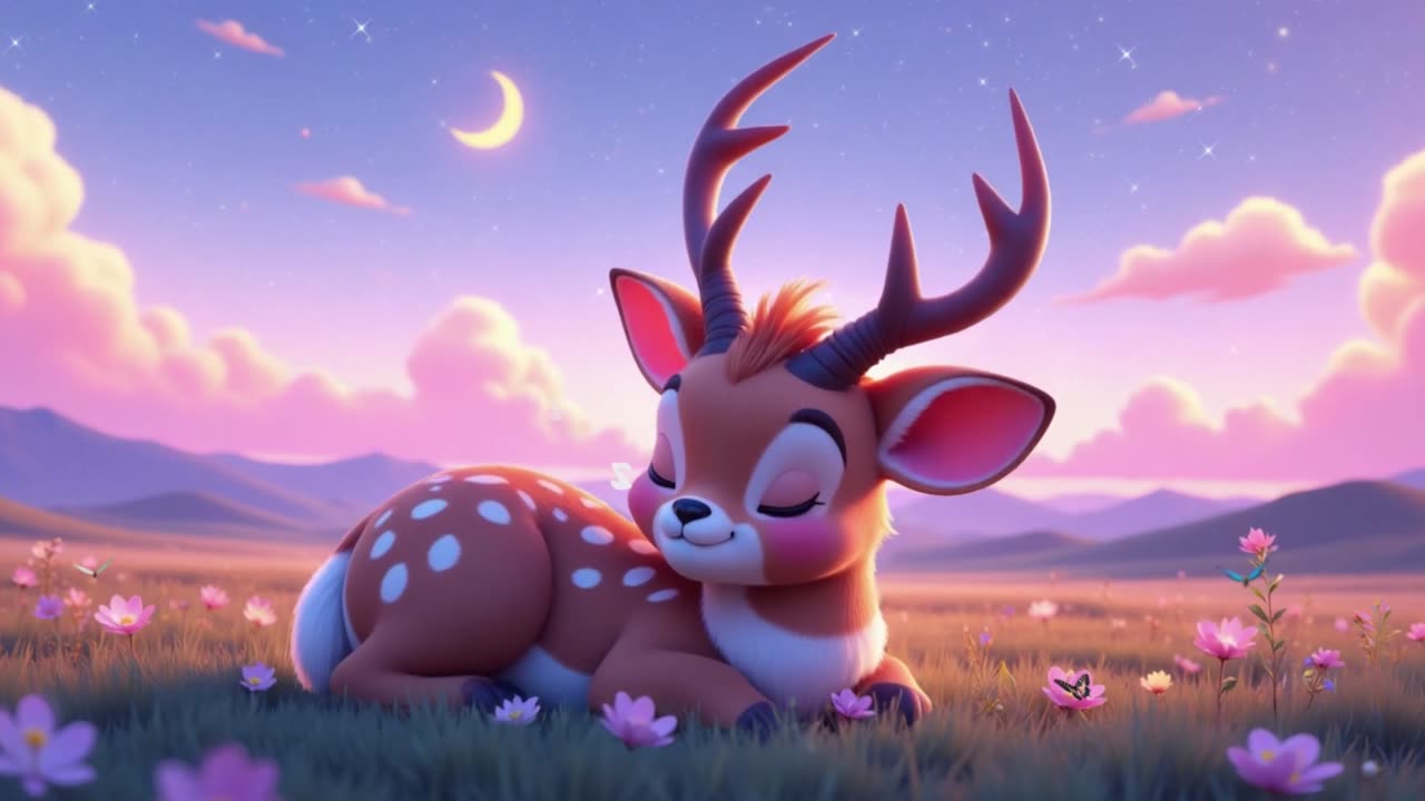 Relaxing Music for Sweet Dreams & Deep Sleep Cute Sleeping Deer