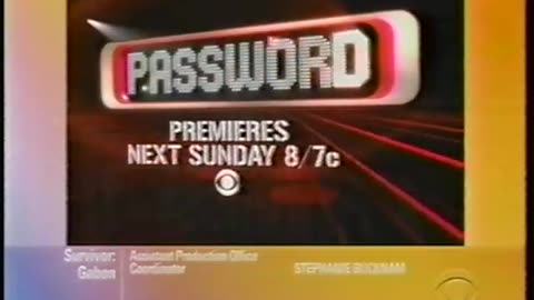 December 14, 2008 - CBS Promo for 'Password' with Regis Philbin
