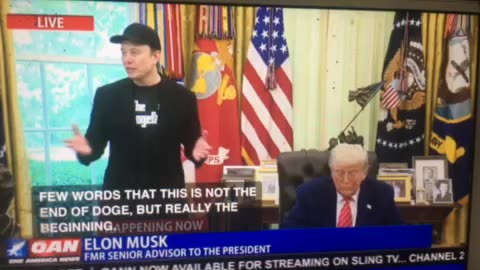 🦅OAN president DJT & Elon Musk rake questions from reporters