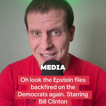 Oh look the Epstein files backfired on the Democrats again. This time starring Bill Clinton