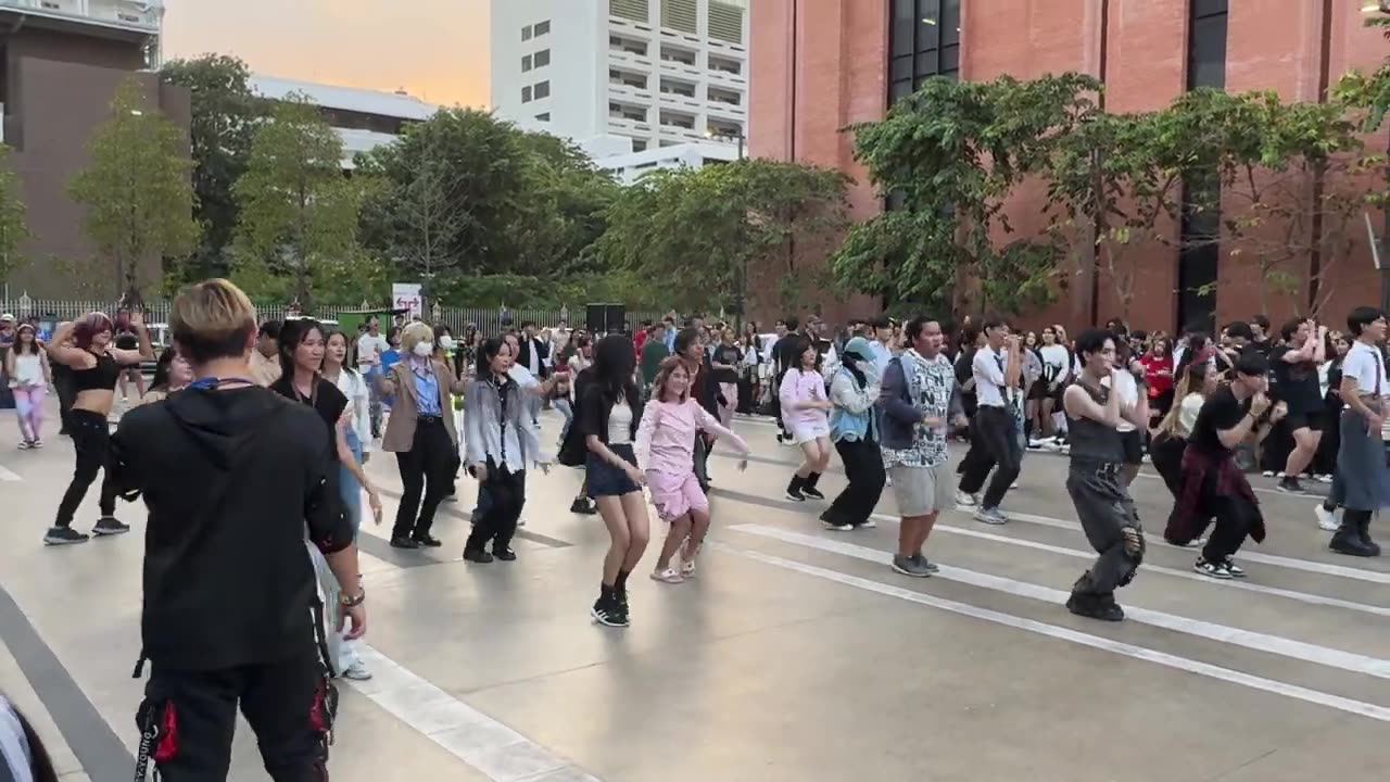 Choreography in Siam Square Bangkok, Thailand