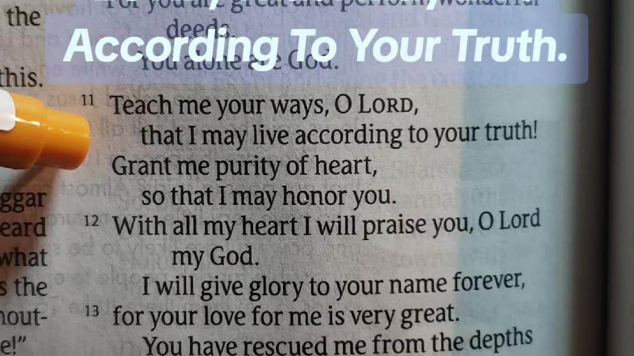 Teach Me Your Ways, O LORD..