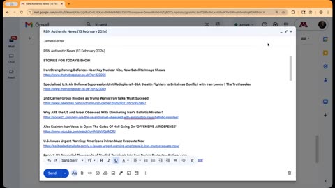 RBN Authentic News (13 February 2026)