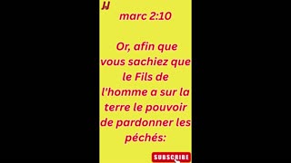 « L’autorité de pardonner et de guérir » marc 2:10,11 #shorts #youtube #jesus #french #reels #yt