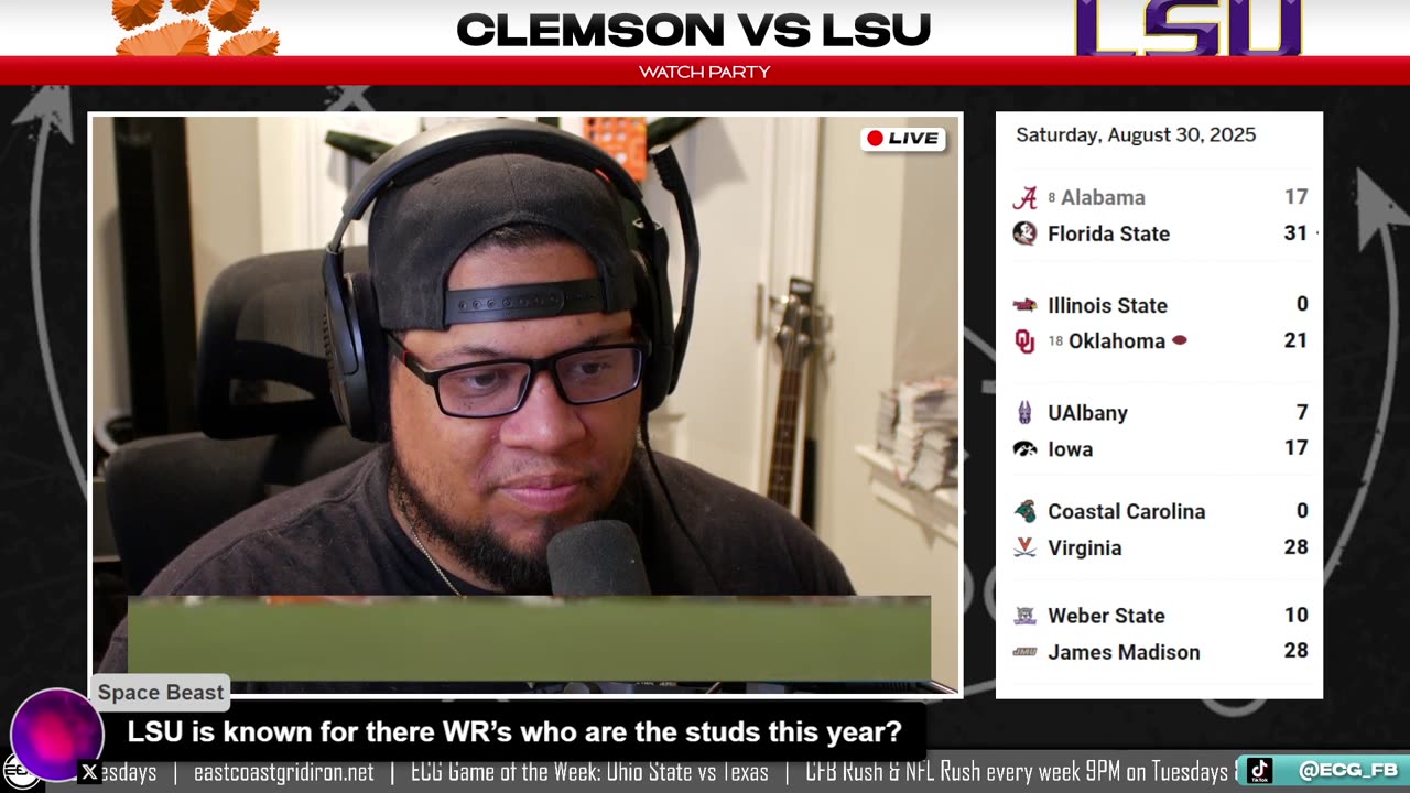 Clemson vs LSU | LIVE | Week 1 | Watch Party
