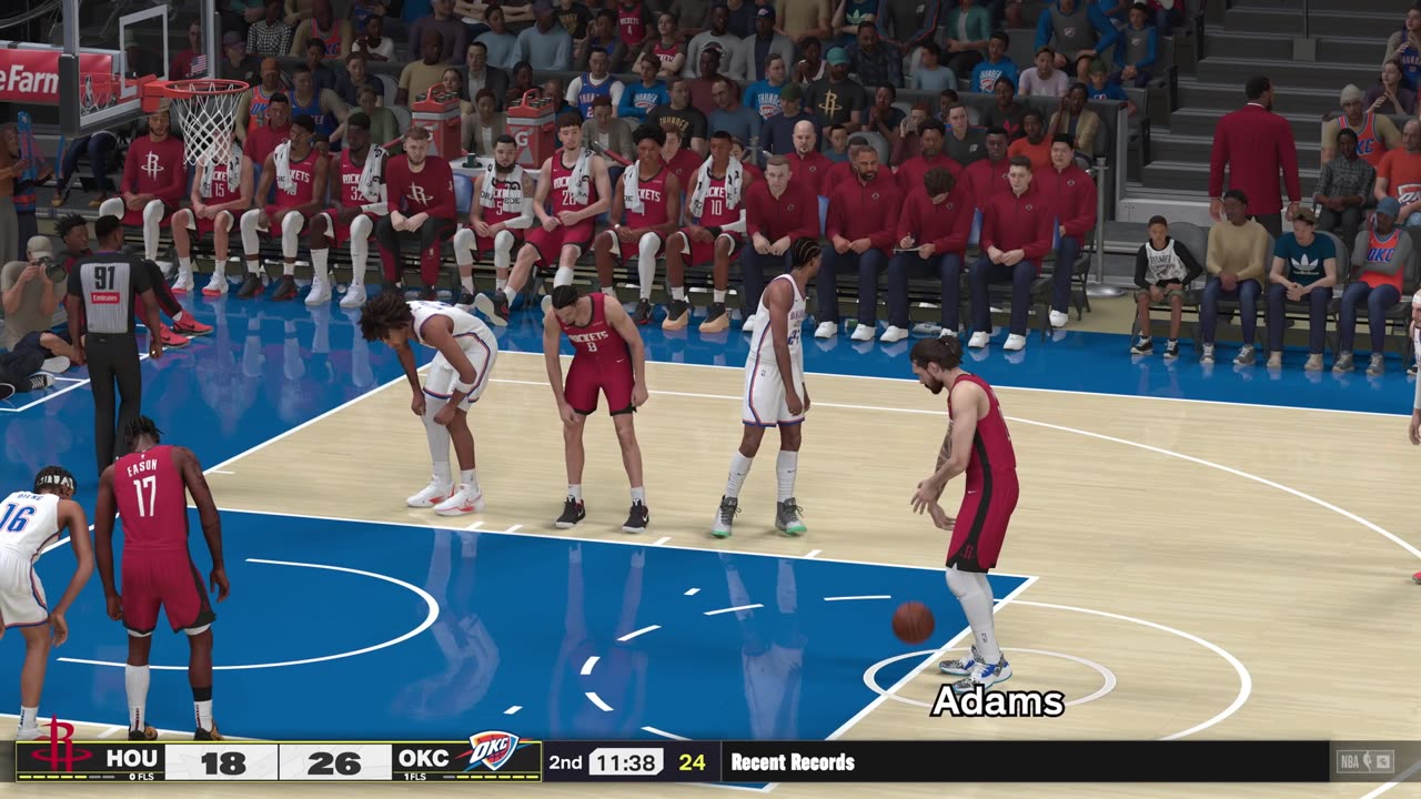 NBA 2k25 Oklahoma City Thunder Franchise Game 9 Rockets Vs Thunder CPU Vs CPU