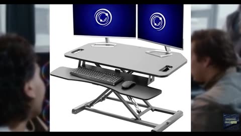 VIVO Extra Wide 38 inch Corner Desk Converter, K Series, Height Adjustable Sit t