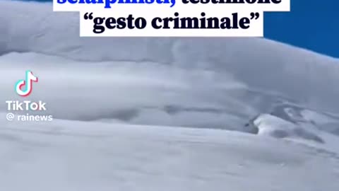 Pilot Endangering Climbers in the Italian Alps