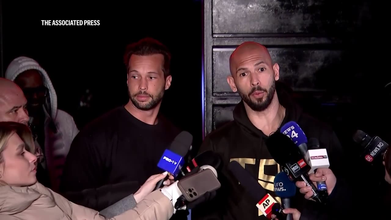 Andrew Tate speech back in Romania