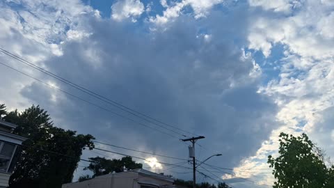 Direct sunlight being limited by the "clouds"