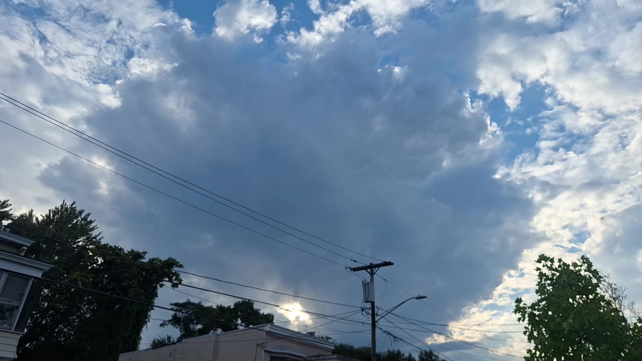 Direct sunlight being limited by the "clouds"
