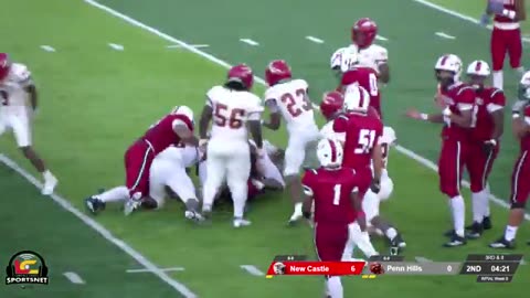AUGUST 22 2025 New Castle Red Hurricanes vs. Penn Hills Indians - WPIAL Football - Week 0