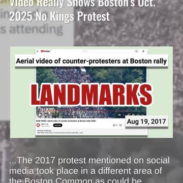 Fact Check: MSNBC Did NOT Broadcast Footage From 2017 -- Shows Boston Oct. 2025 No Kings Protest