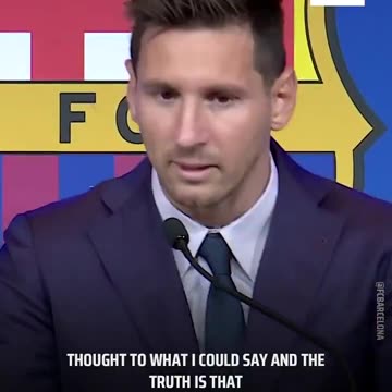 Lionel Messi struggles to get his words out during an emotional goodbye