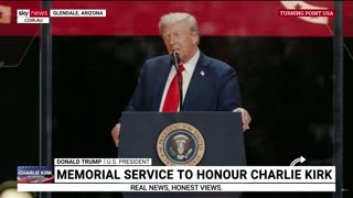 Дональд Трамп отдает дань уважения памяти Чарли Кирка
