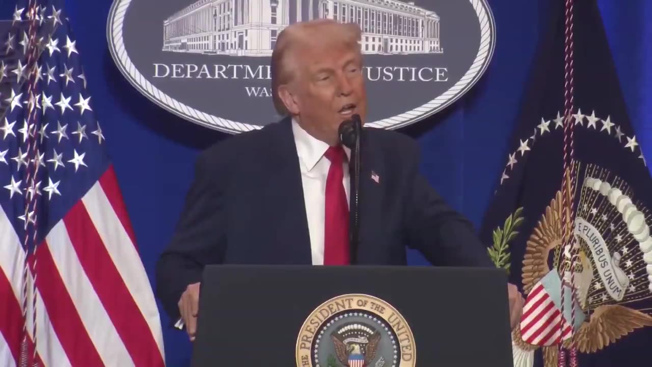 🔥President Trump at the DOJ: "Our predecessors turned the Department of Justice into..