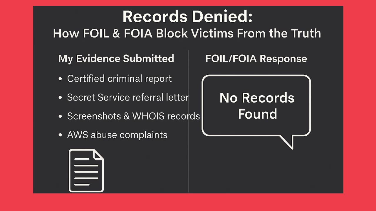 Part 31. Records Denied | How FOIL & FOIA Block Victims From the Truth